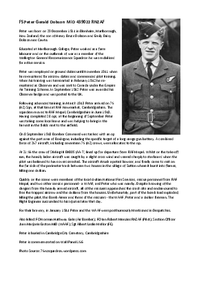 A preview of a PDF biography for Dobson, Peter Gerald